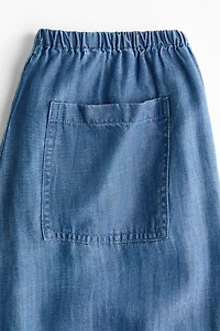 Drawstring-Detail Denim Pants