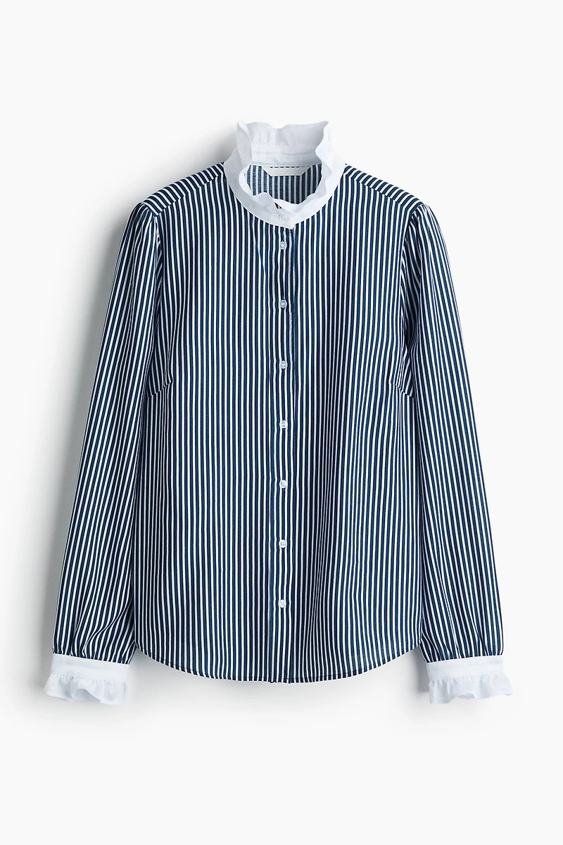 Ruffle-Collar Blouse