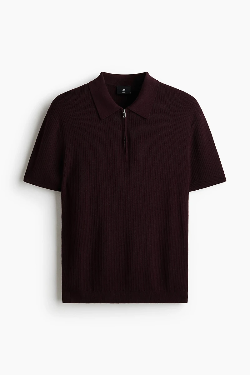 Slim-Fit Half-Zip Polo Shirt