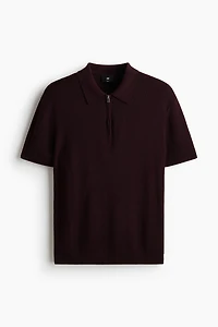 Slim-Fit Half-Zip Polo Shirt