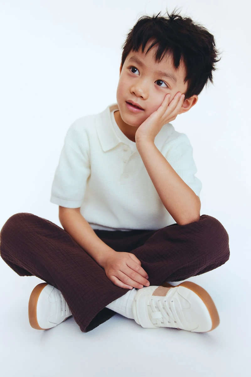 Muslin drawstring trousers