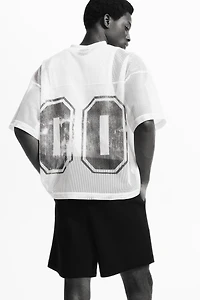 Textured jersey shorts