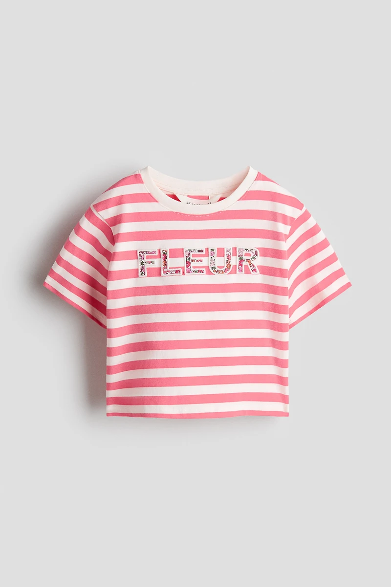 T-shirt en coton avec appliqués