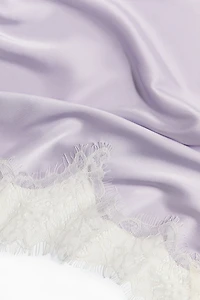 Lace-Trimmed Triangle Scarf