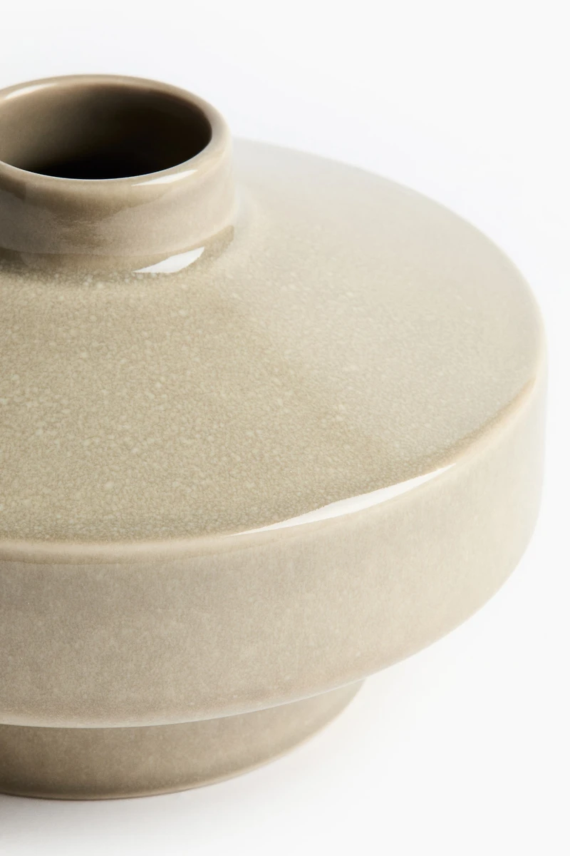 Small Reactive-Glaze Stoneware Vase