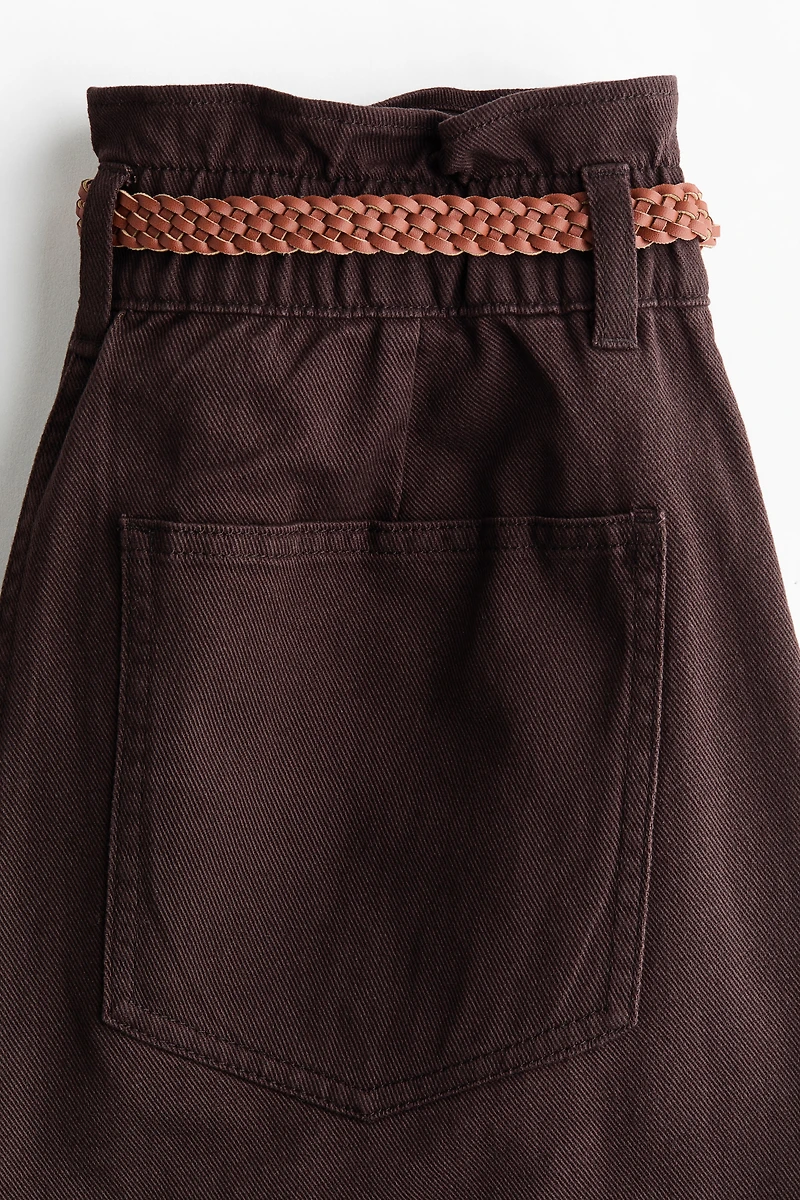 Pantalon tonneau avec ceinture