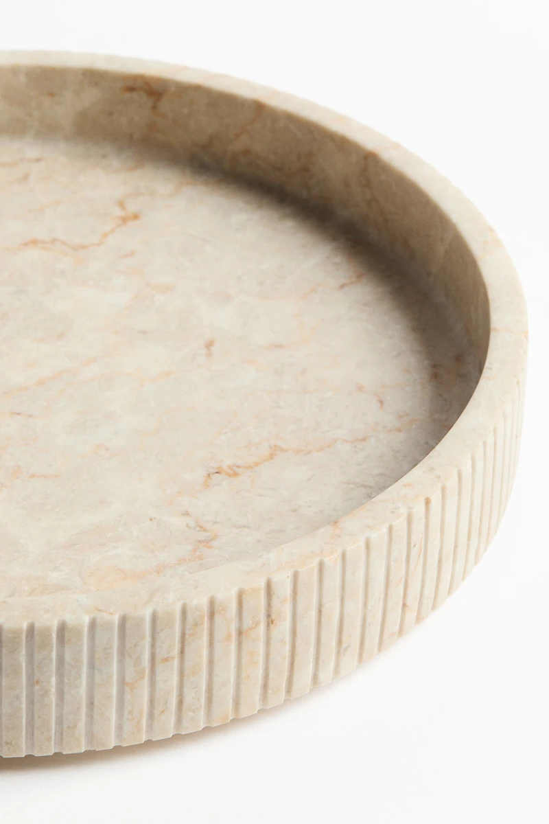 Plateau rond en marbre
