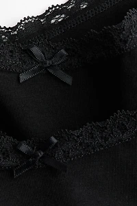 Lot de 5 culottes en coton avec dentelle