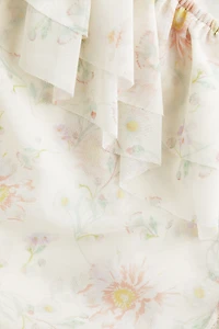 Blouse à volants en filet