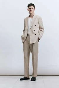 Regular Fit Wool-Blend Suit Pants