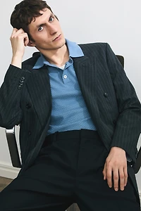 Slim-Fit Textured Polo Shirt