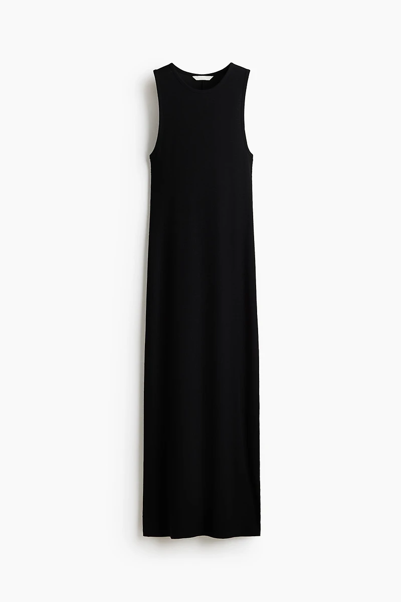 Robe maxi en tricot côtelé