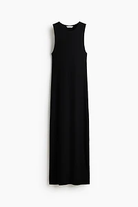 Robe maxi en tricot côtelé