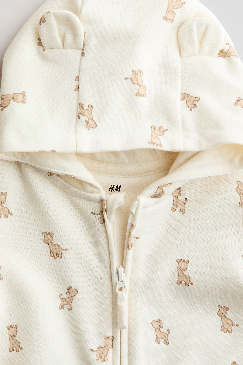 Printed Velour Jumpsuit