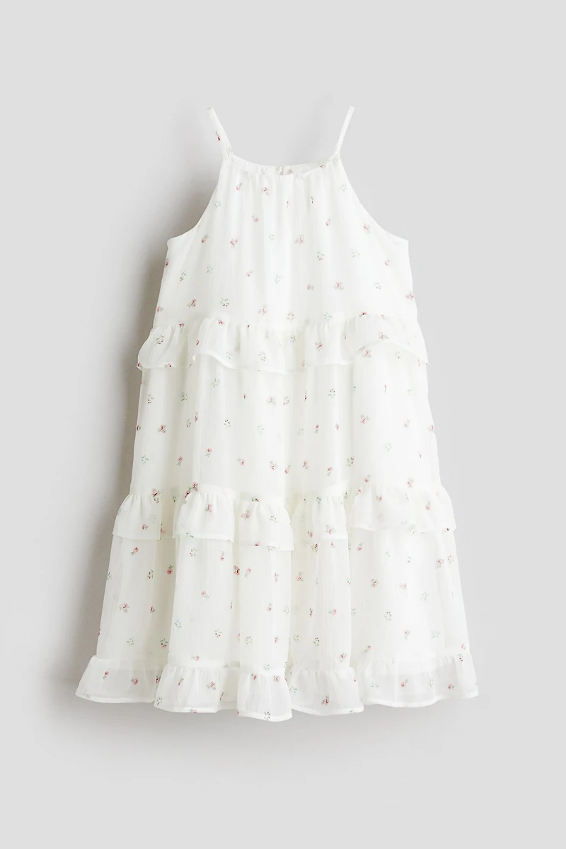 Ruffle-Trimmed Strappy Dress