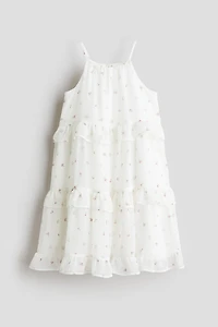 Ruffle-Trimmed Strappy Dress