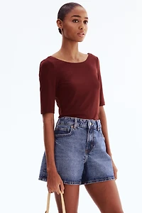Ballerina-Neckline Top