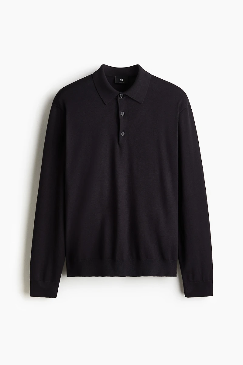 Regular-Fit Fine-Knit Polo Shirt
