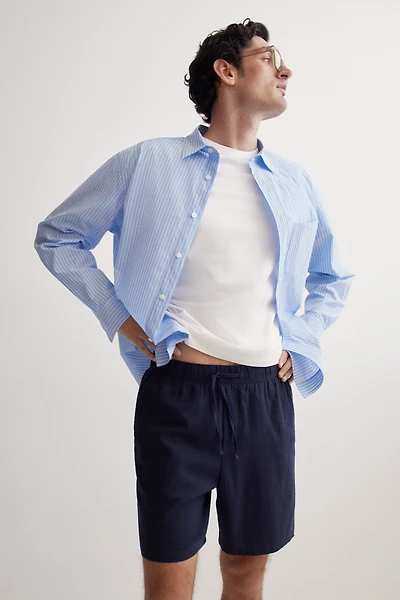 Relaxed-Fit Linen-Blend Shorts