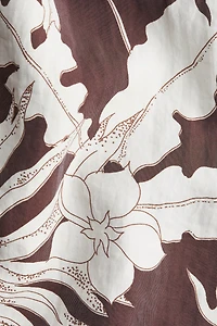 Square-Neck Twill Dress