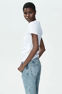 T-shirt ajusté en coton mélangé