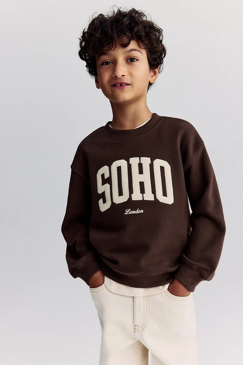 Printed Crewneck Sweatshirt