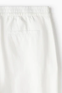 Regular-Fit Linen-Blend Pants