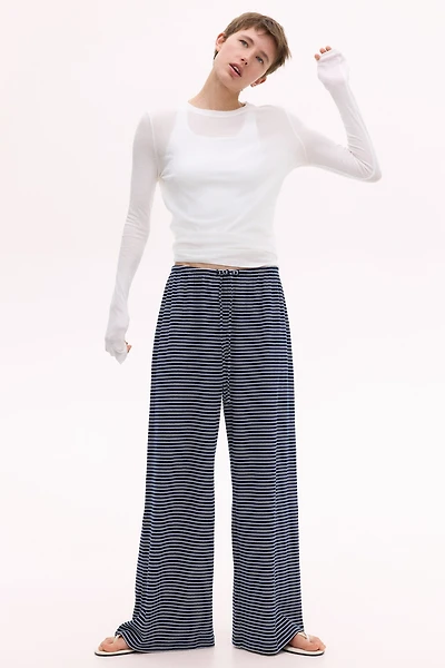 Ribbed Drawstring Pants