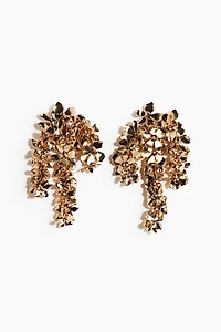 Boucles d'oreilles en grappes avec détails fleuris