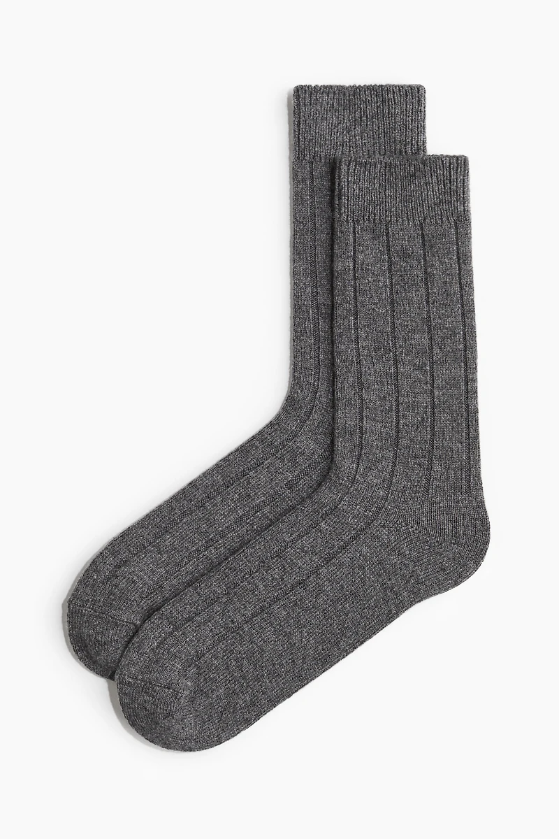 Rib-Knit Socks