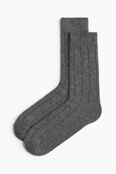 Rib-Knit Socks