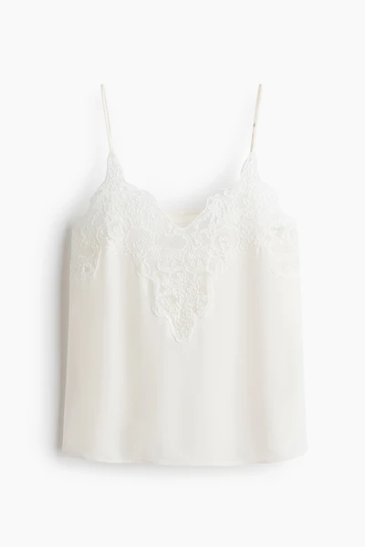 Lace-Trimmed Camisole Top