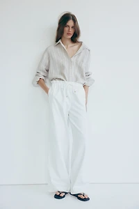Wide-Cut Paper-Bag Pants