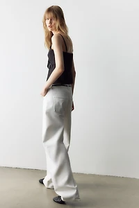 Tie-Detail Poplin Top