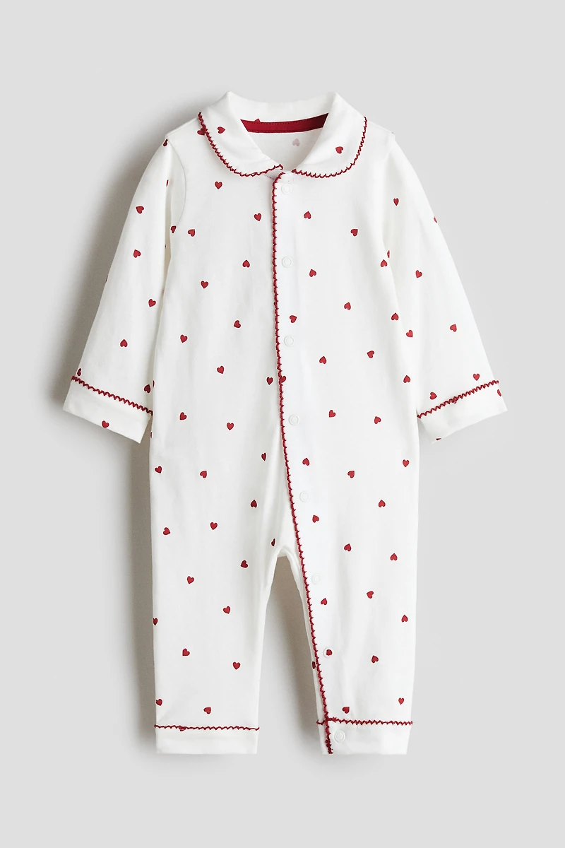 Pajama Jumpsuit with Collar