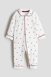 Pajama Jumpsuit with Collar