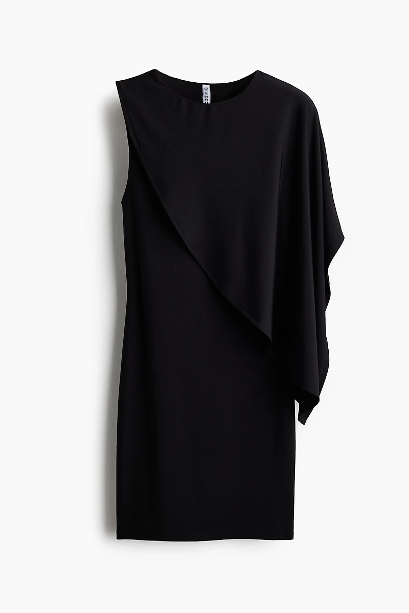 Cape-Detail Mini Dress