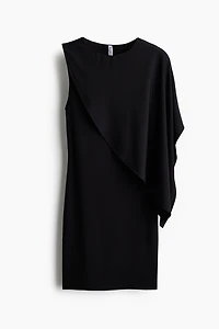 Cape-Detail Mini Dress