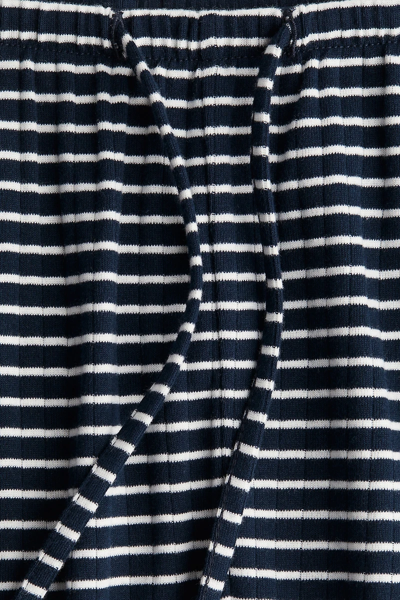 Ribbed Drawstring Pants