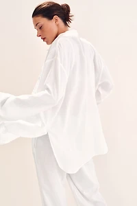 Linen-Blend Shirt