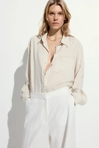 Chemise en lin mélangé
