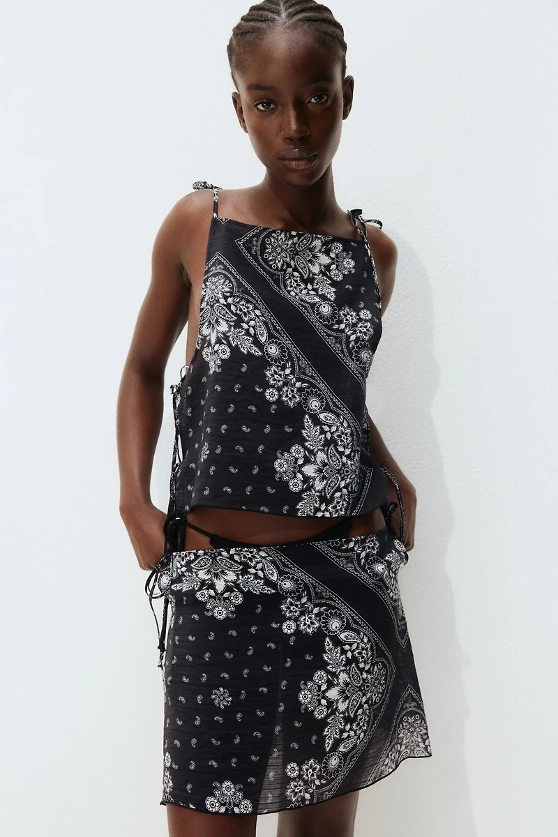 Tie-Detail Beach Skirt
