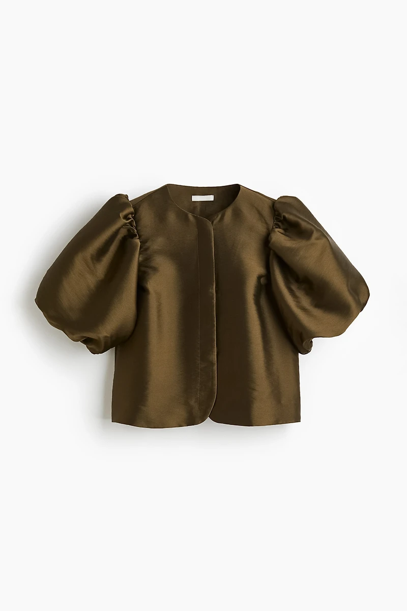 Balloon-Sleeved Blouse