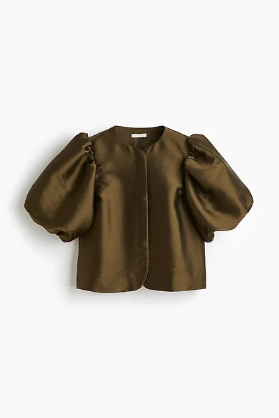 Balloon-Sleeved Blouse