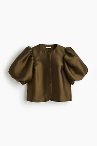 Balloon-Sleeved Blouse