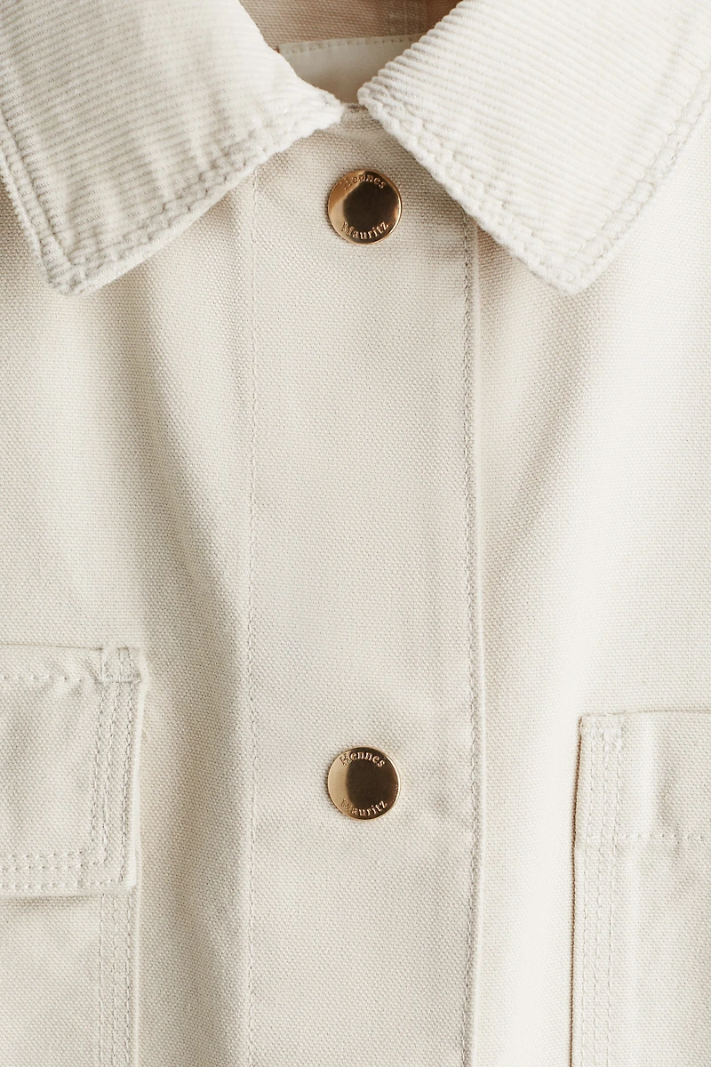 Veste à col en velours côtelé