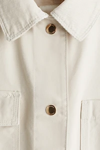 Veste à col en velours côtelé