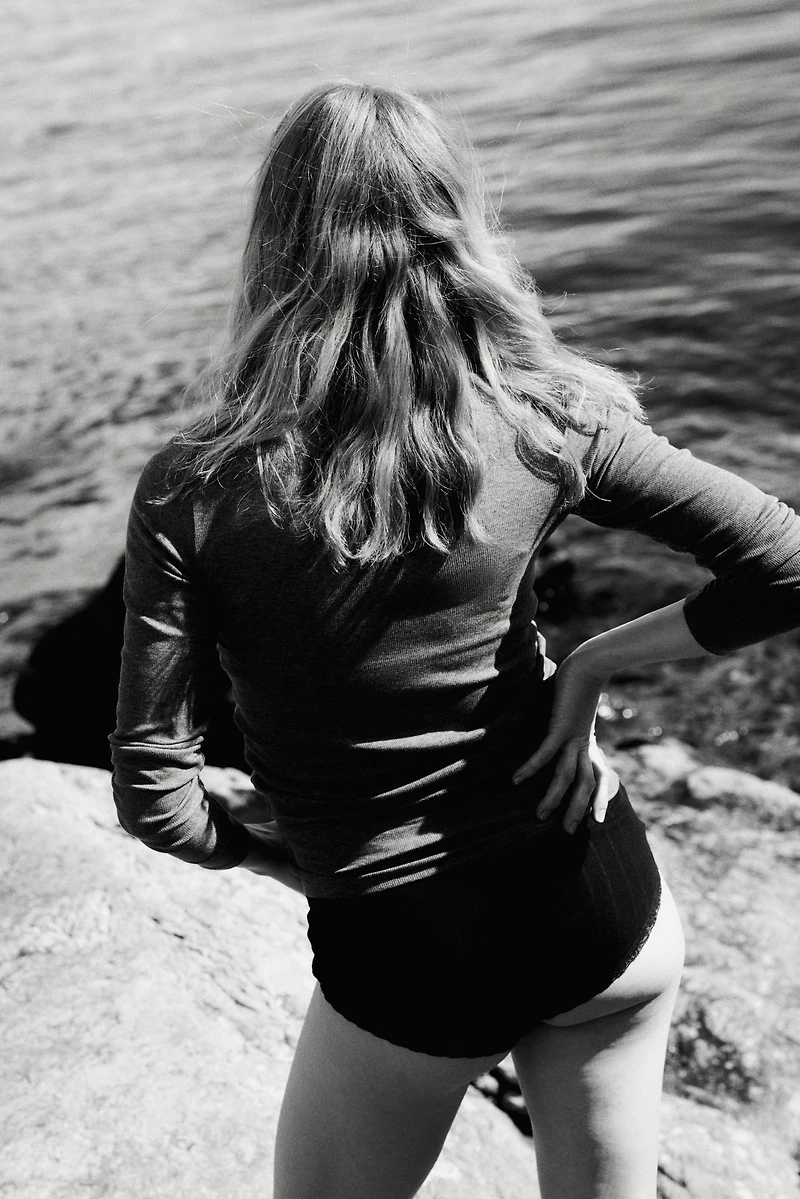 MAMA Ribbed Jersey Top