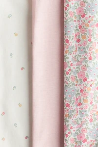 3-Pack Short Cotton Pajama Jumpsuits