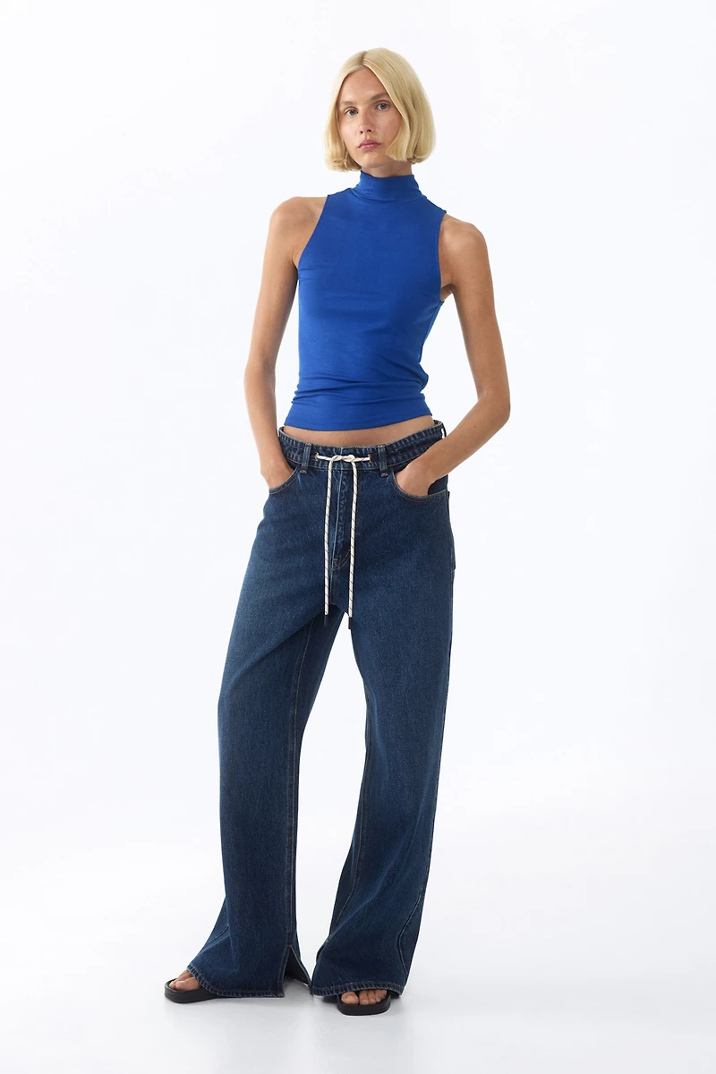 Ribbed turtleneck top